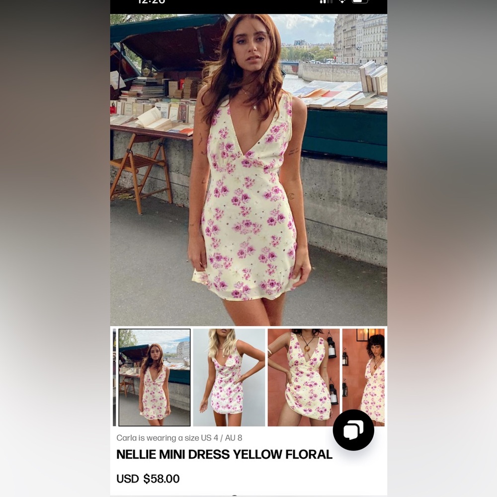Princess polly yellow floral sundress
